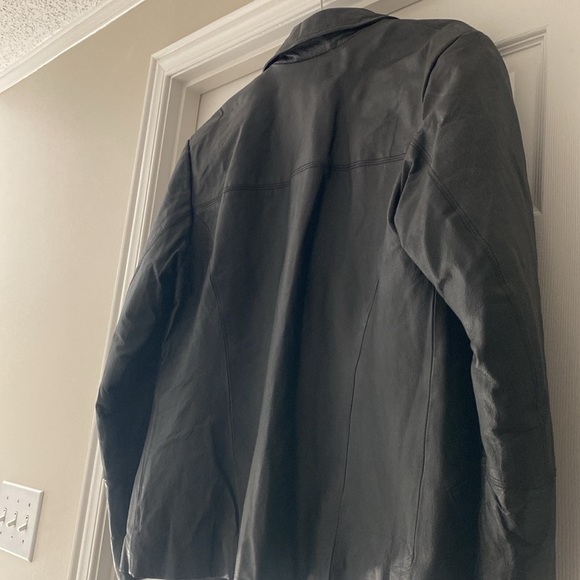 Black Dana Erin genuine Leather jacket size medium - Picture 6 of 7